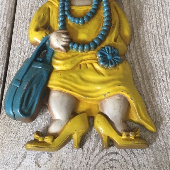 Set of 3 VINTAGE Metal Wall Art, Girl Figures - Sexton 1972, Made in the USA - Picture 10 of 12